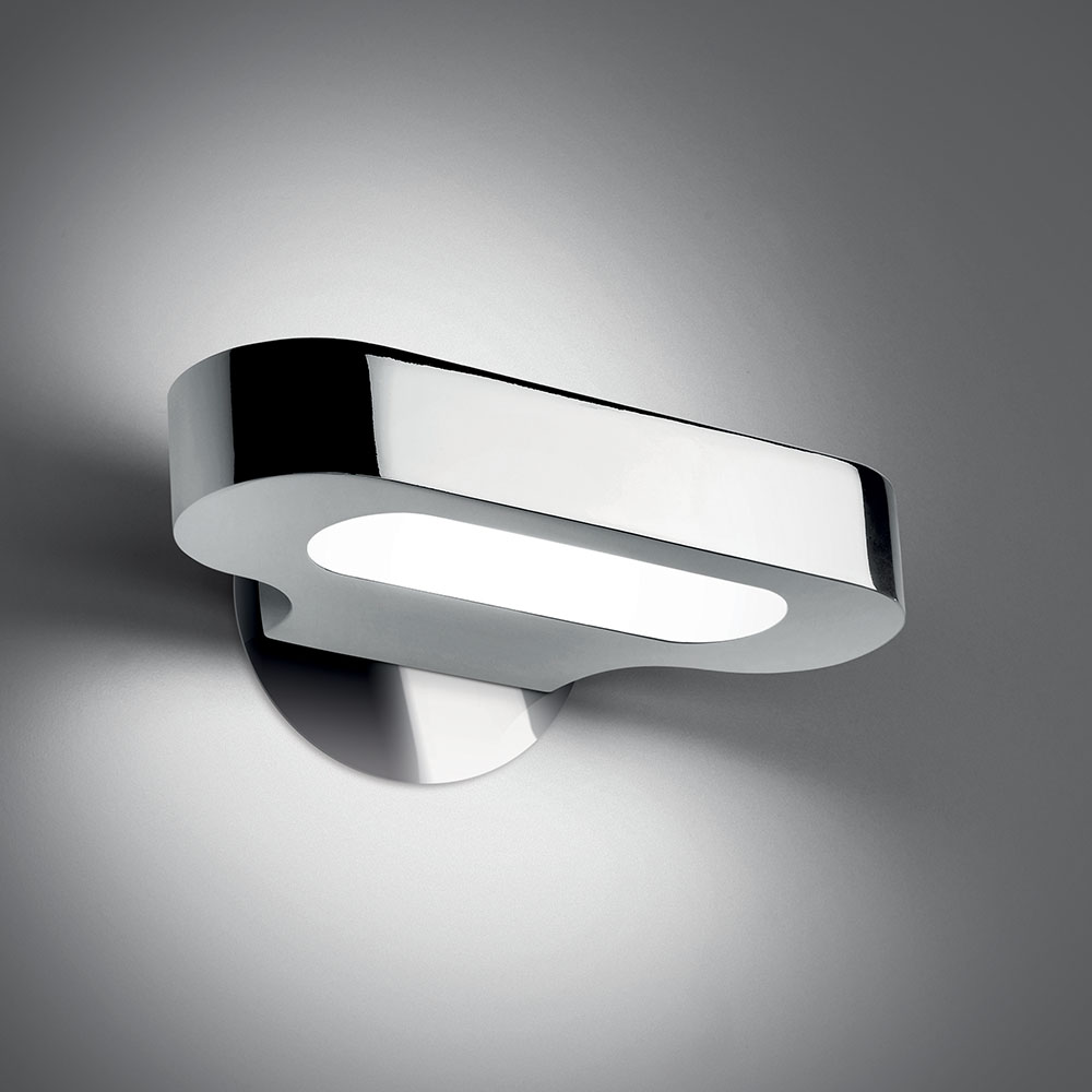 Artemide Talo Wall Light, Chrome, Mini 21 (9"), LED 20W · 2700K · 0-10V dim (item 0615W38A)