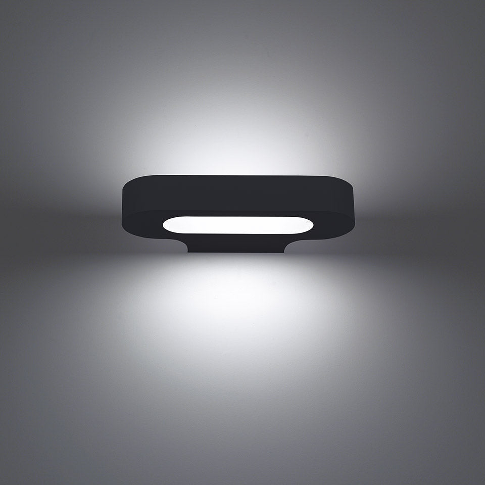Artemide Talo Wall Light, Black, Mini 21 (9"), LED 20W · 3000K · 0-10V dim (item 0615088A)
