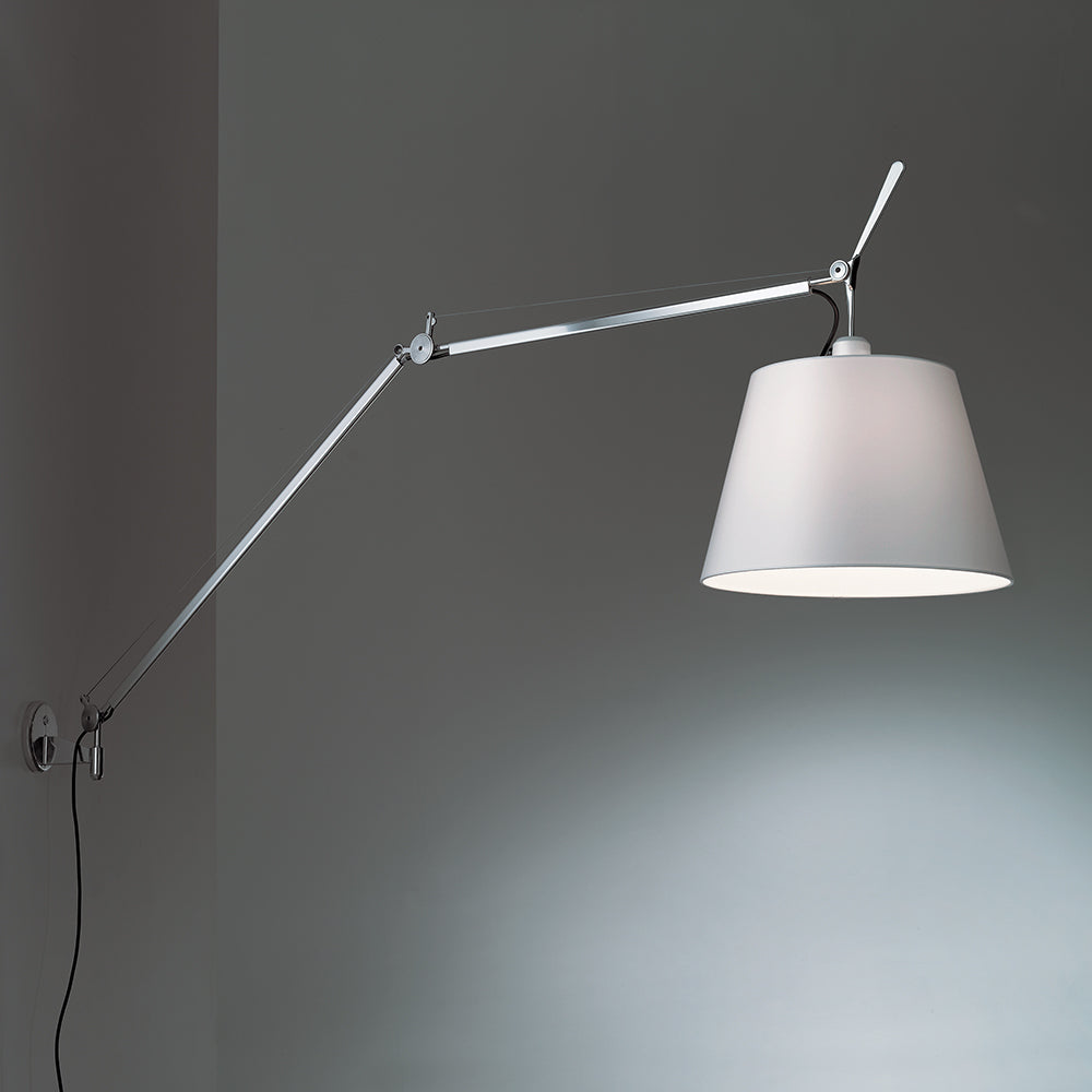Artemide Tolomeo Mega Wall with 14" Diffuser Fiber Aluminum TLM1103