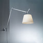 Artemide Tolomeo Mega Wall with 17" Diffuser Parchment Aluminum TLM1104