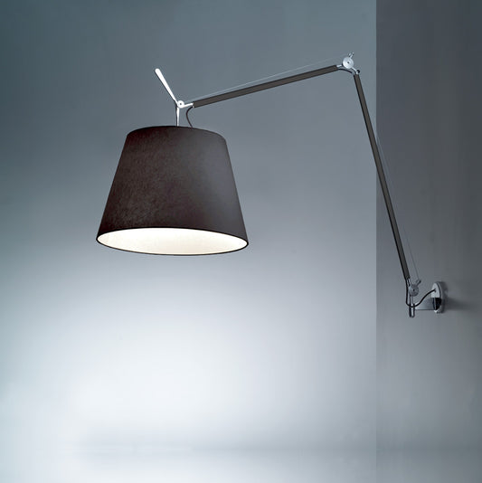 Artemide Tolomeo Mega Wall with 17" Diffuser Black Fiber Black TLM1108