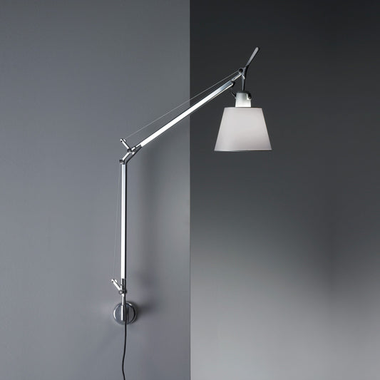 Artemide Tolomeo with Shade Aluminum/Fiber with S Bracket TLS1101
