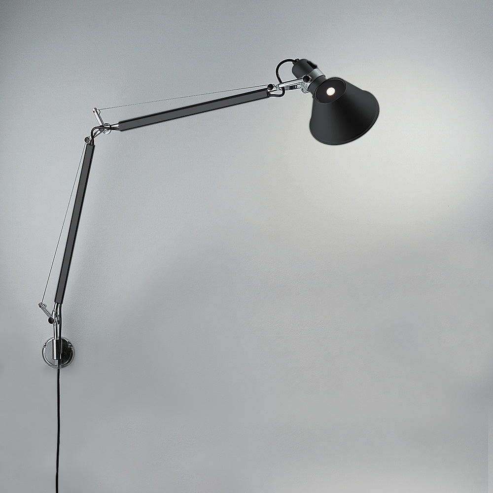 Artemide Tolomeo Classic Black with S Bracket Aluminum TOL1102
