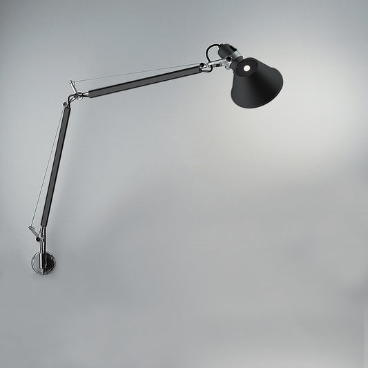 Artemide Tolomeo Classic Black with J Bracket Aluminum TOL1107