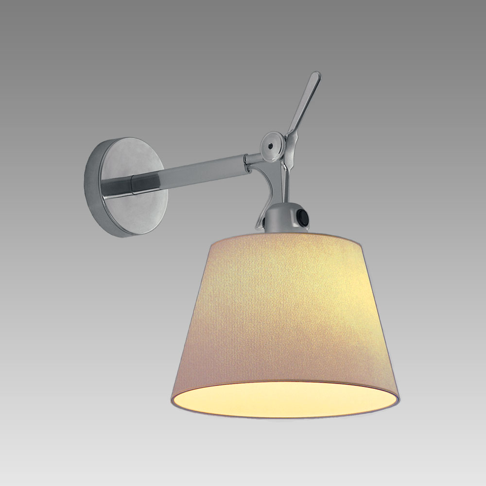 Artemide Tolomeo Wall with 10" Parchment Shade TOL1172