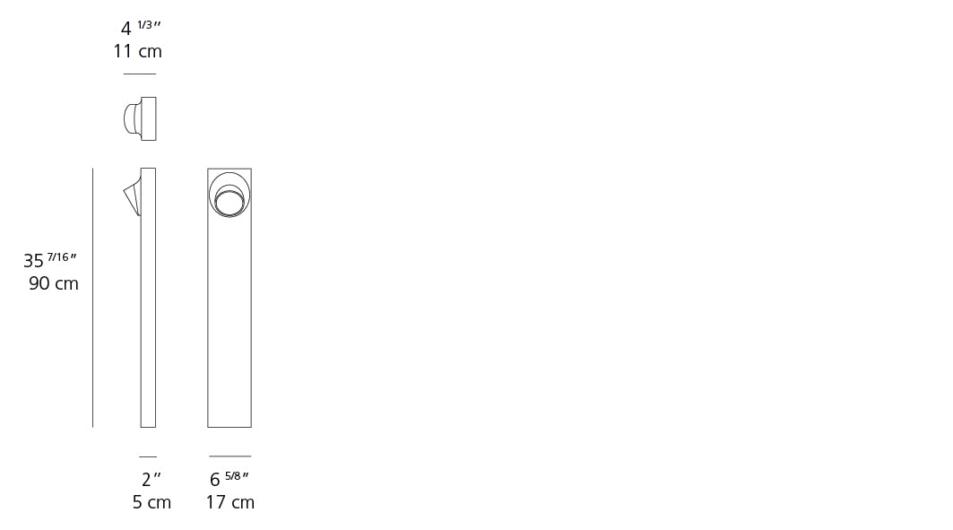 Artemide Ciclope Floor 90 Mono Side LED Anthracite T081128