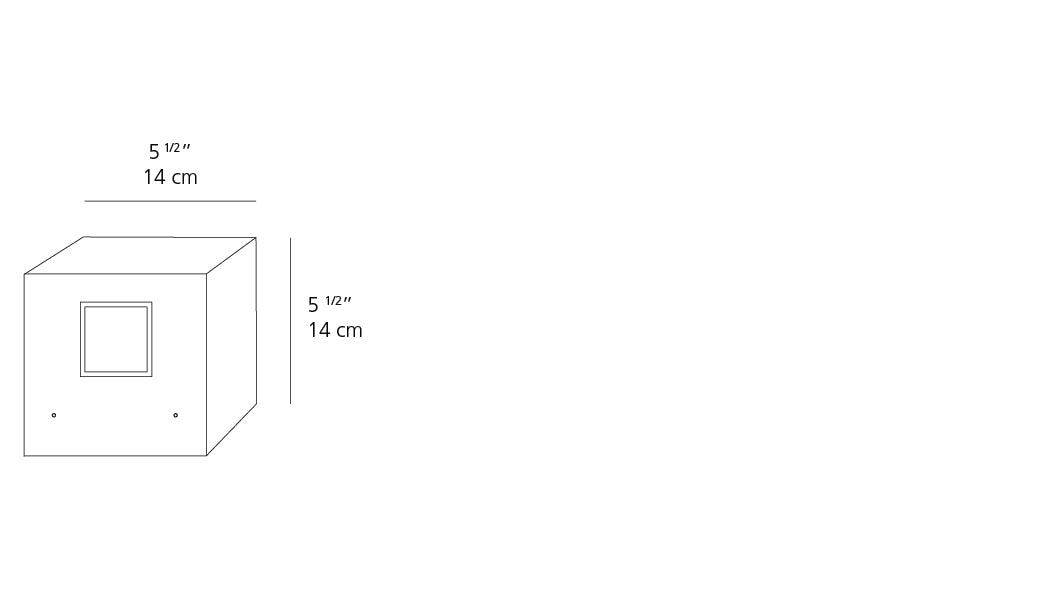 Artemide Effetto 14 Square Wall LED 1 Beam Narrow Spot/1 Beam Wide Flood White T4201NLW08