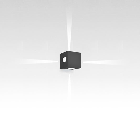 Artemide Effetto 14 Square Wall LED 4 Beam Narrow Spot Anthracite T42004NW28