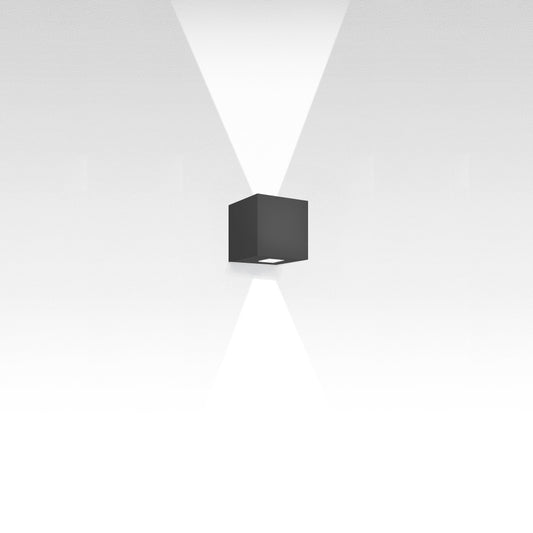 Artemide Effetto 14 Square Wall LED 2 Beam Wide Flood Anthracite T42012LW28