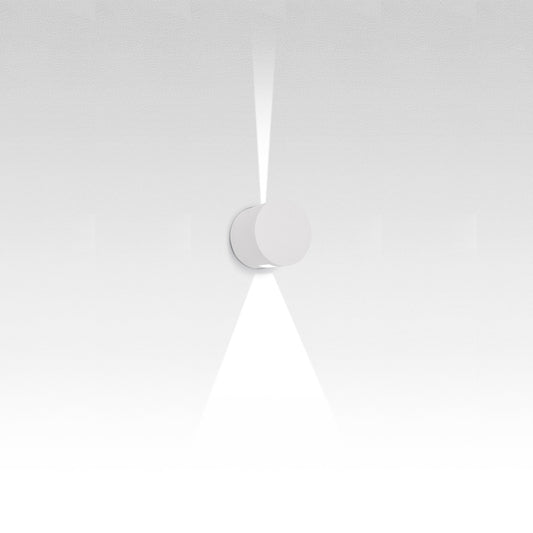Artemide Effetto 16 Round Wall LED 1 Beam Narrow Spot/1 Beam Wide Flood White T4211NLW08