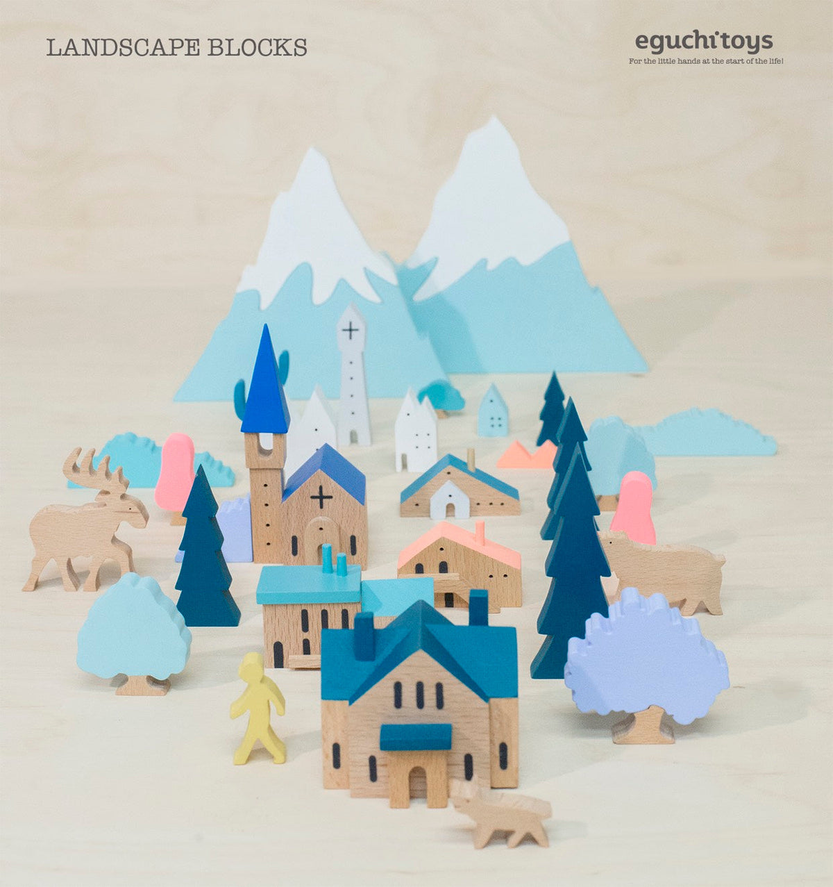 Eguchi Toys Landscape Blocks Medium – set overview on the box art