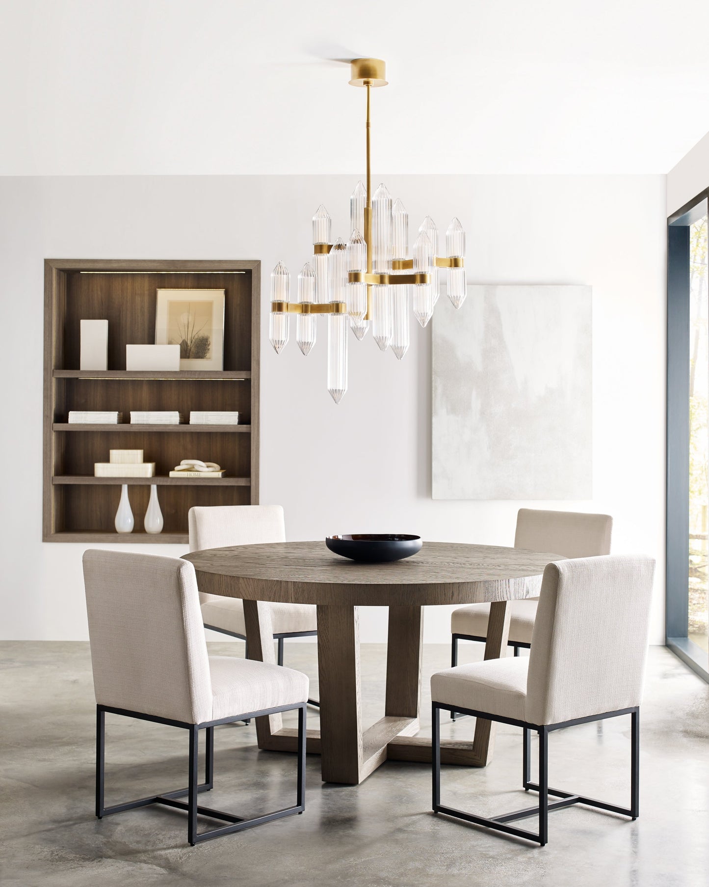 Langston Large LED Glass Chandelier by Visual & Comfort & Co