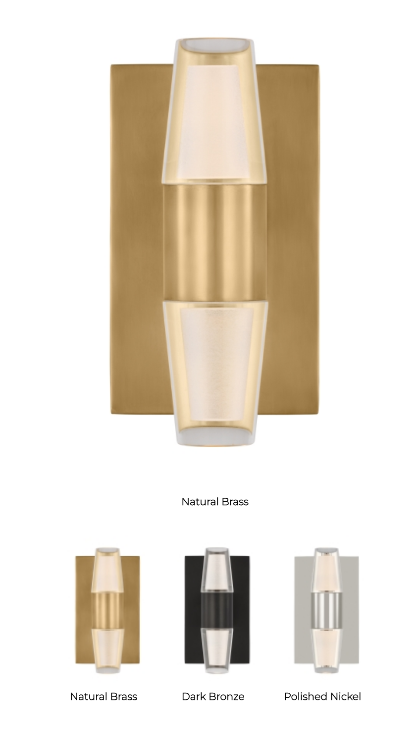 Lassell Single Short LED Wall Sconce Crystal Metal Accent by Visual & Comfort & Co