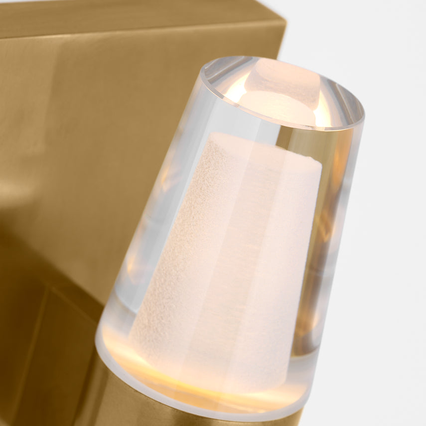 Lassell Single Short LED Wall Sconce Crystal Metal Accent by Visual & Comfort & Co