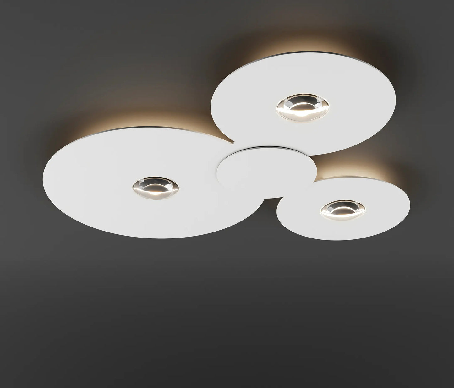 High-end Italian Lodes Bugia Mega ceiling light with soft LED illumination