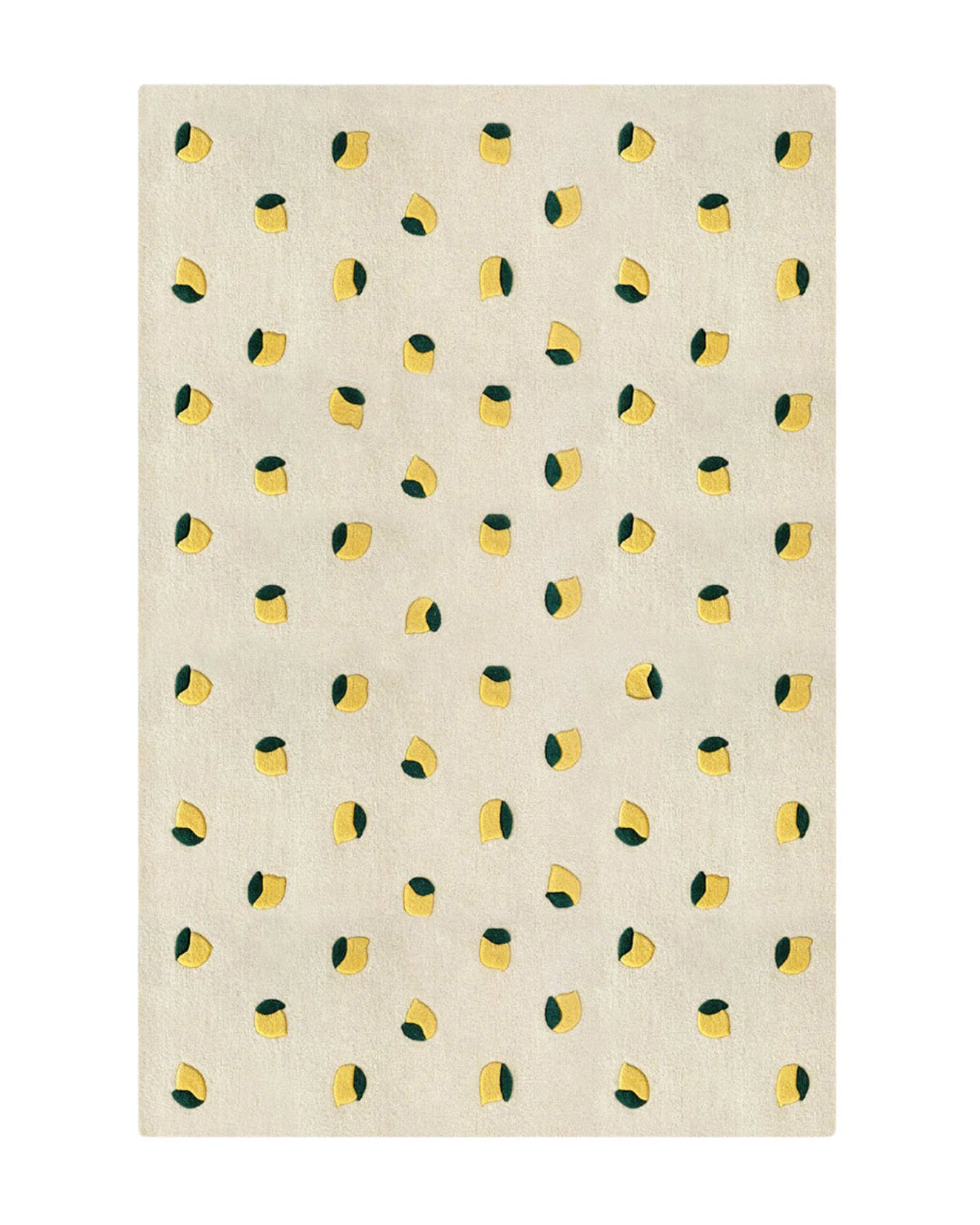 Maison Deux Lemons Rug in Cream/Yellow & Green – detail 2