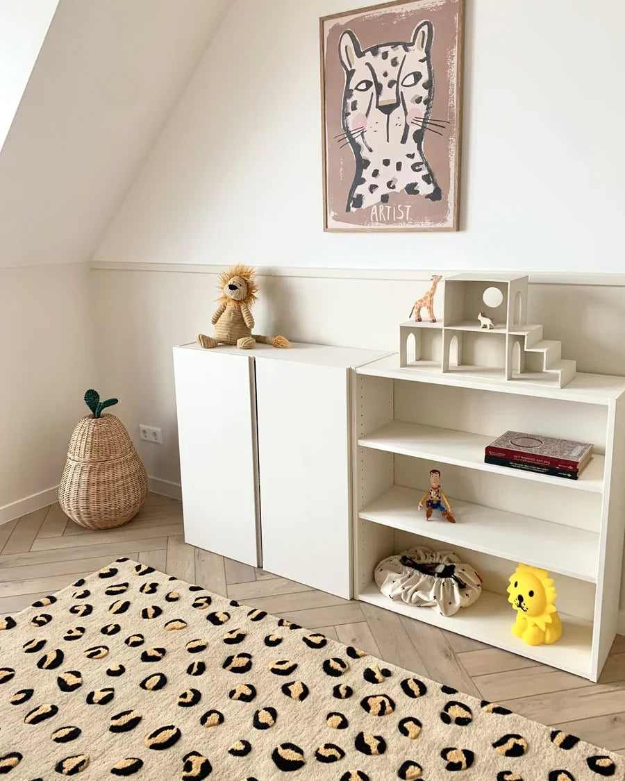 Maison Deux Leopard Rug in Beige/Brown & Black – detail 3
