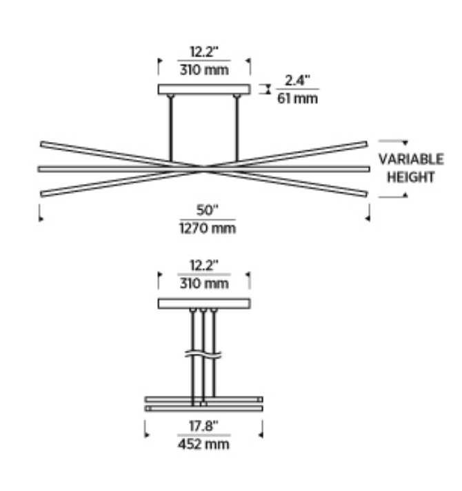 Essence Trio Linear LED 700Lsesn3 by Visual & Comfort & Co