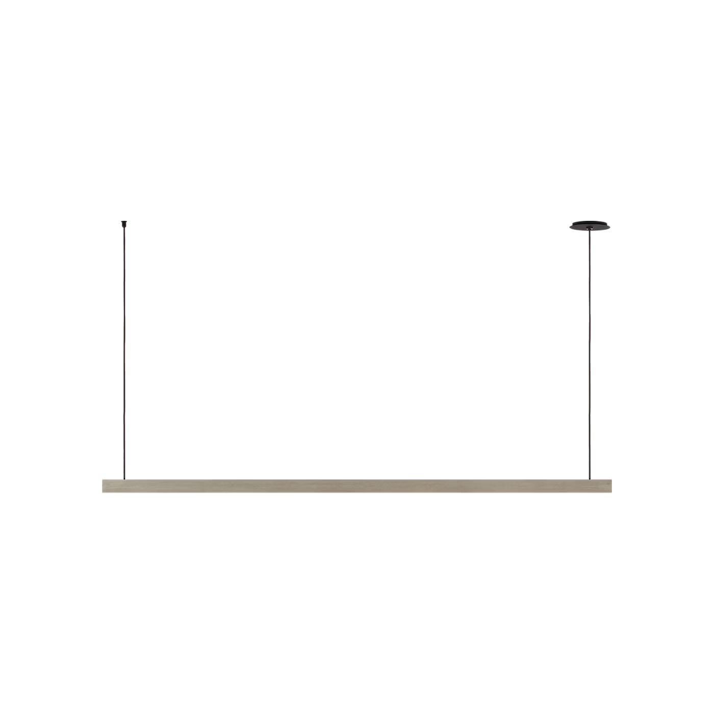 dimmable linear chandelier with integrated LED and concrete finish