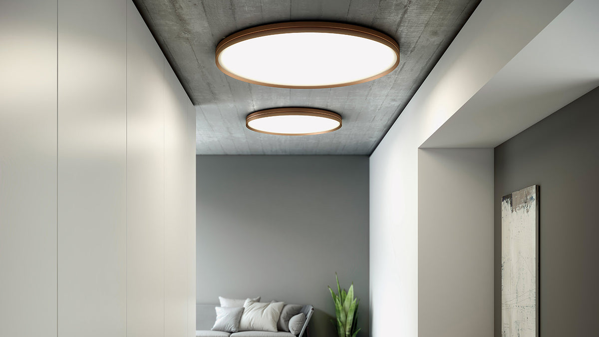Lite Hole C/W large round ceiling lamp by David Abad