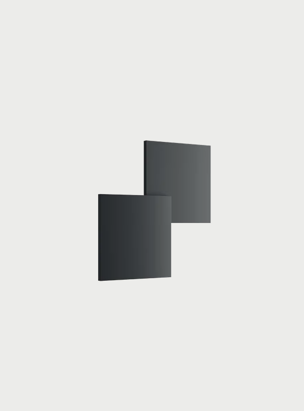 Lodes Puzzle Double Square architectural LED wall light in matte black
