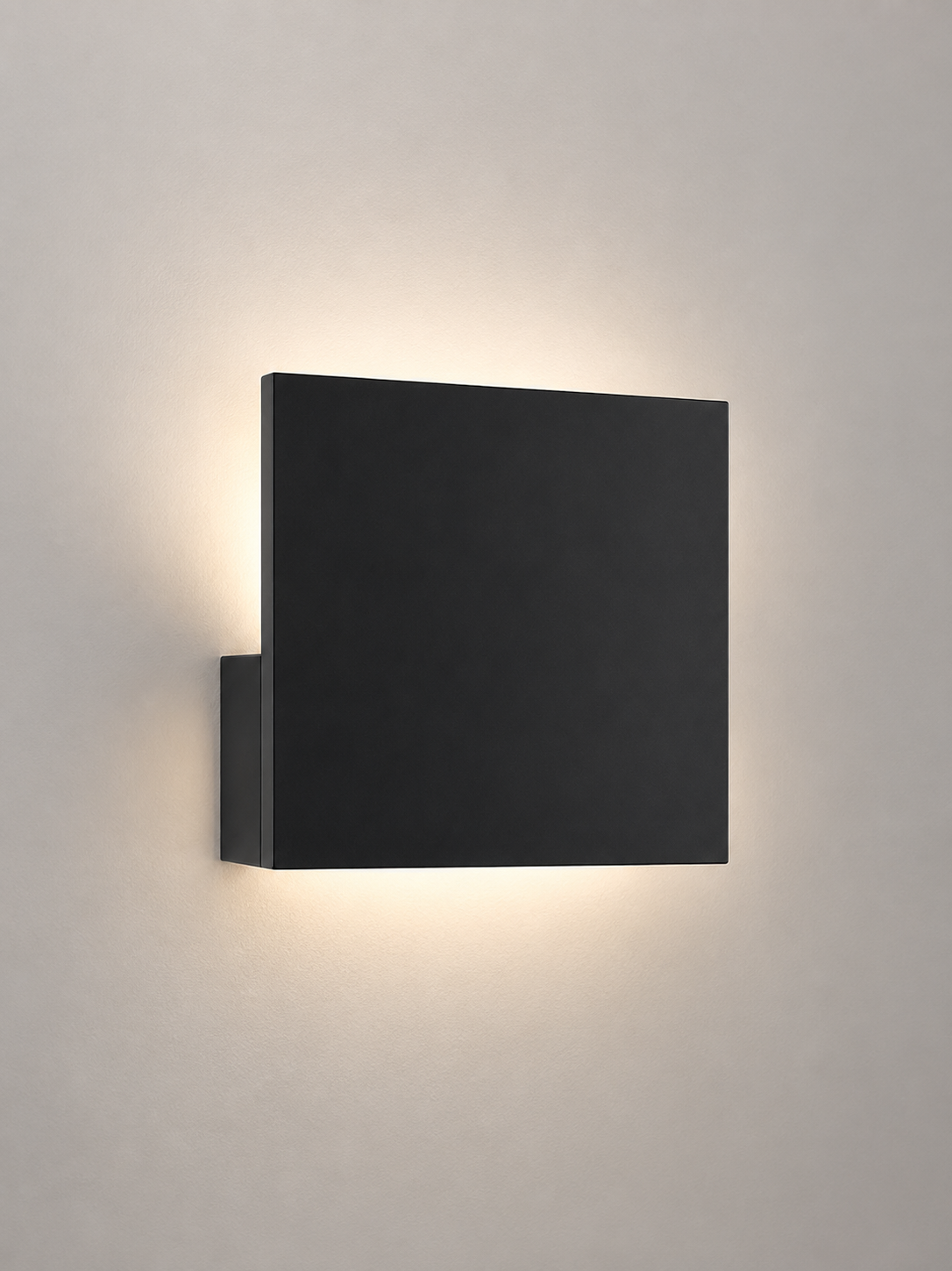 Lodes Puzzle Single Square architectural LED wall fixture in matte black