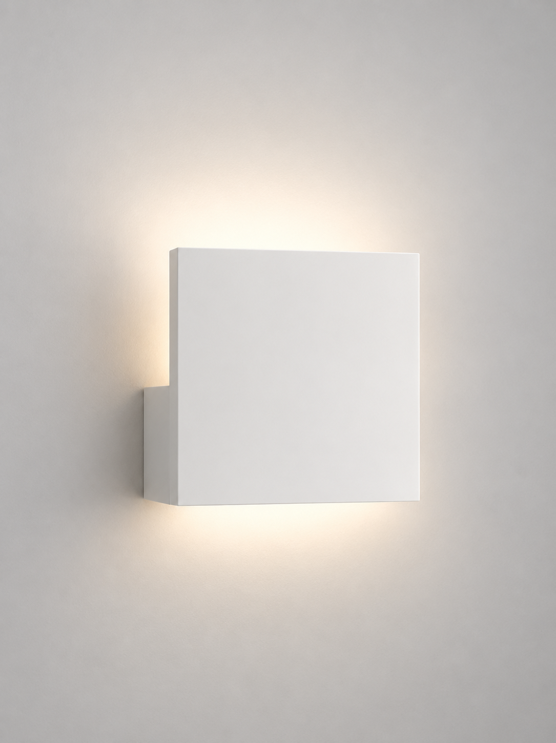 Contemporary matte white Lodes Puzzle Single Square LED light