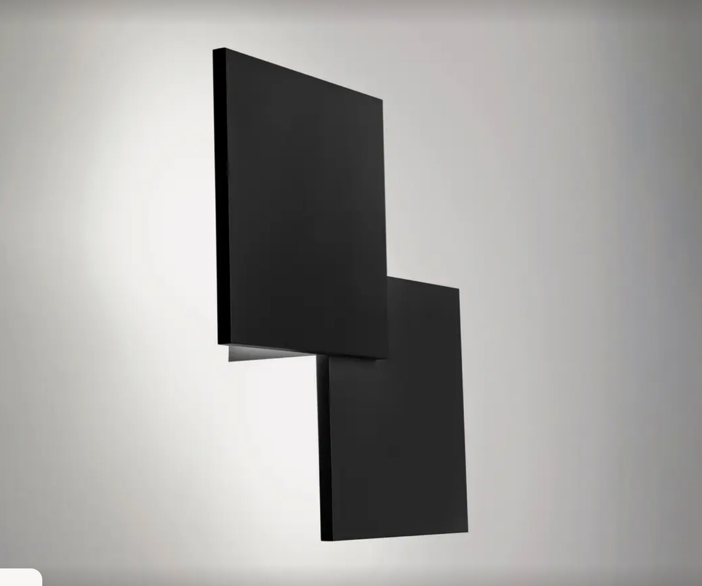 Modern matte black Lodes Puzzle Double Square LED ceiling light