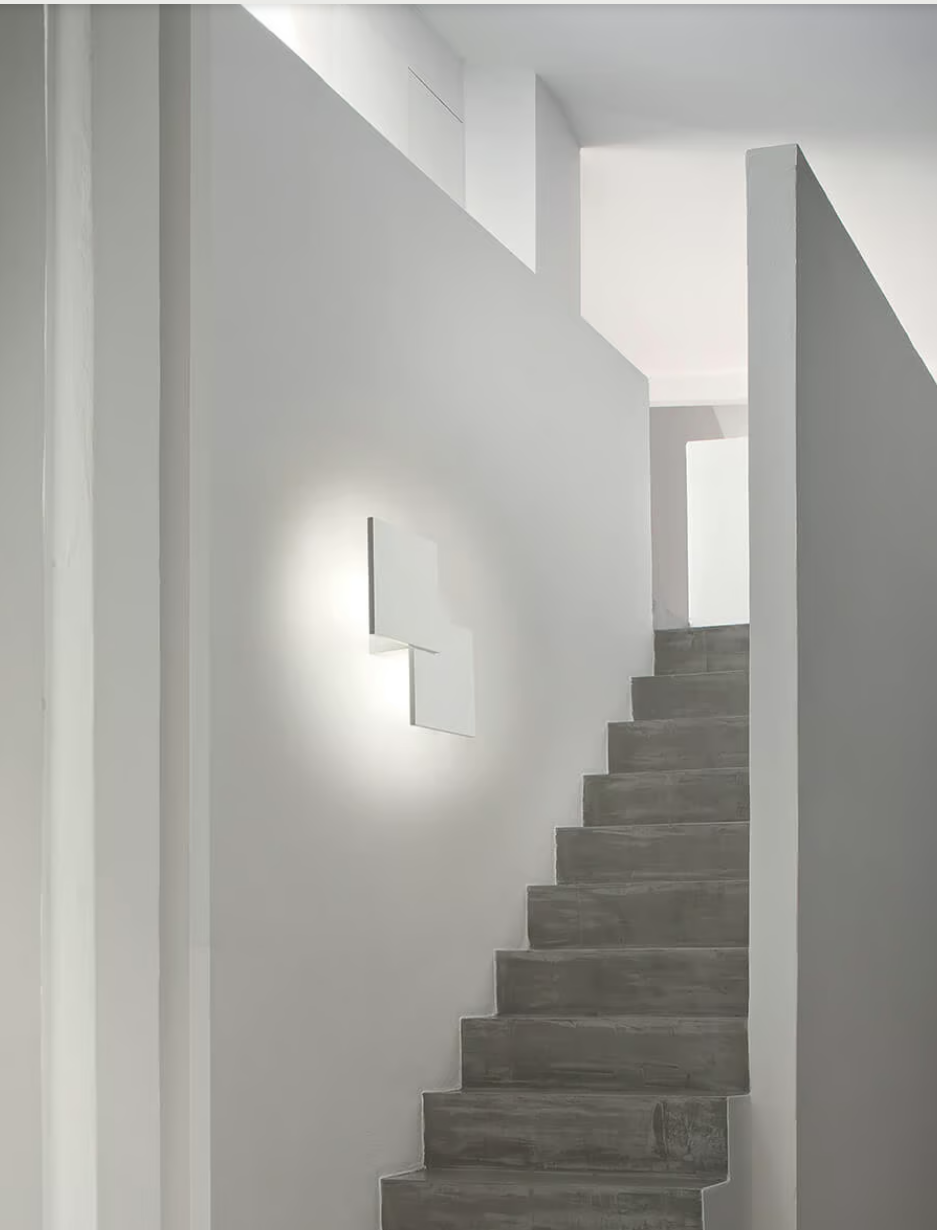 Minimalist matte white Lodes Puzzle Double Square architectural lighting