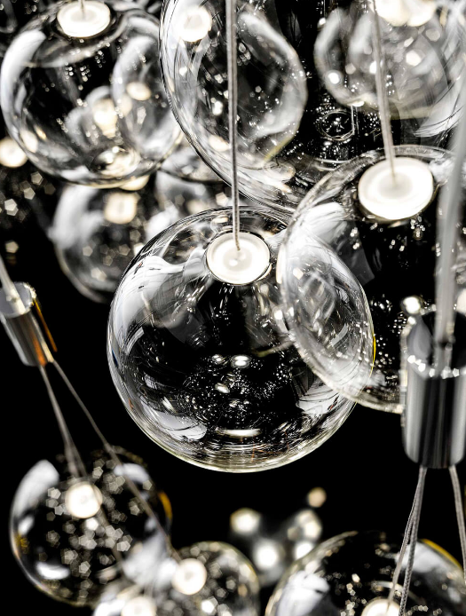 Modern Lodes Random 3-light ceiling pendant in blown glass