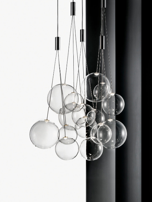 Random 3-Light pendant by Lodes featuring three blown glass globes