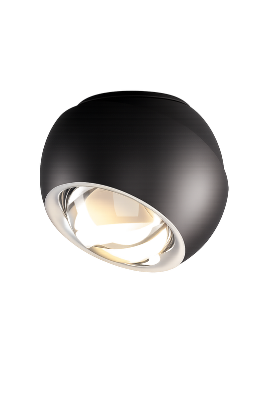 Lodes Spider LED ceiling light in matte black with adjustable directional lighting