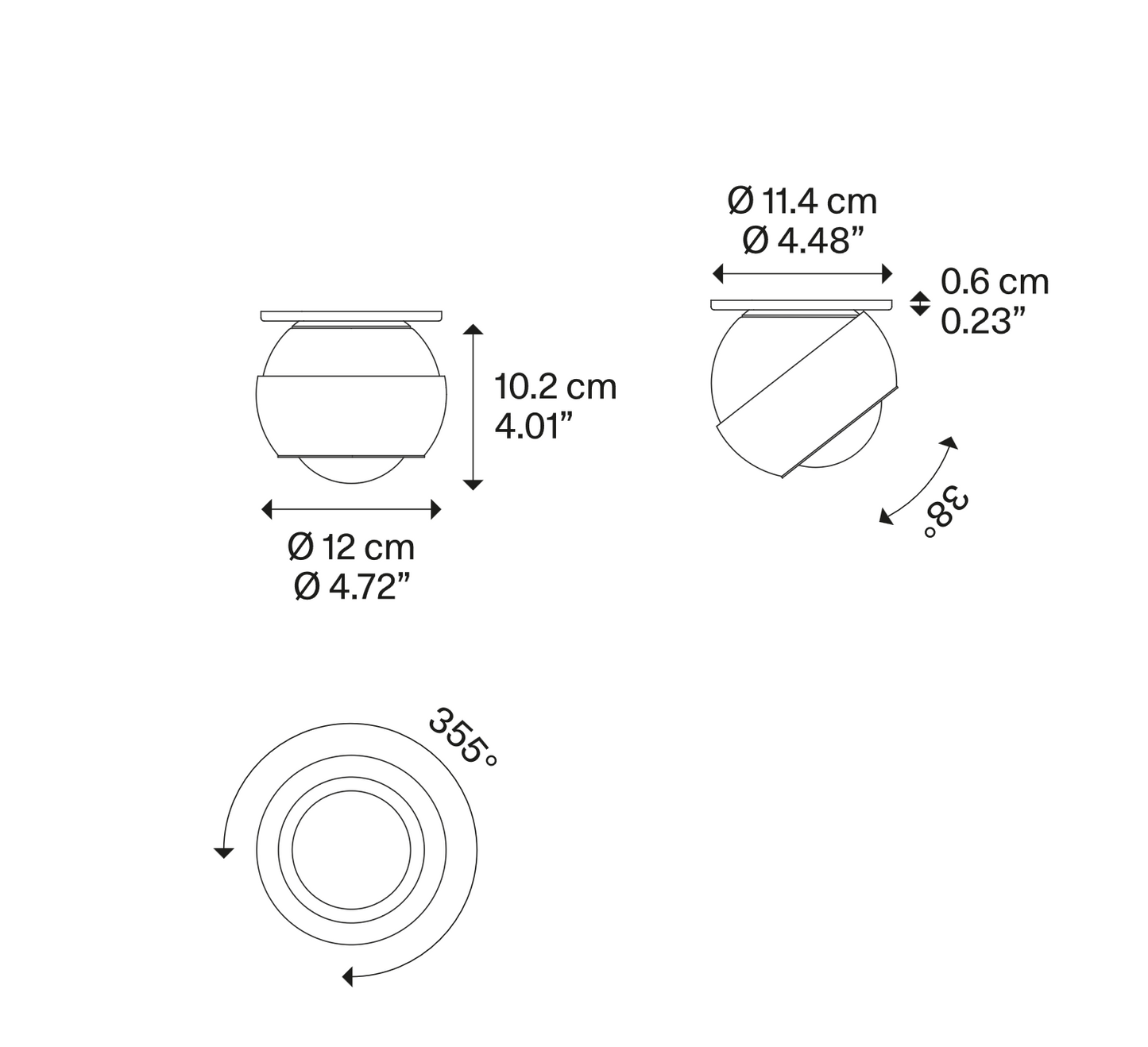 Lodes Tidal Asymmetric LED Ceiling Light