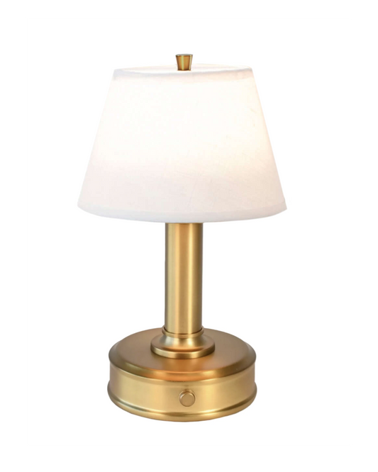 Modern Lantern Mini Luna cordless lamp in Antique Brass