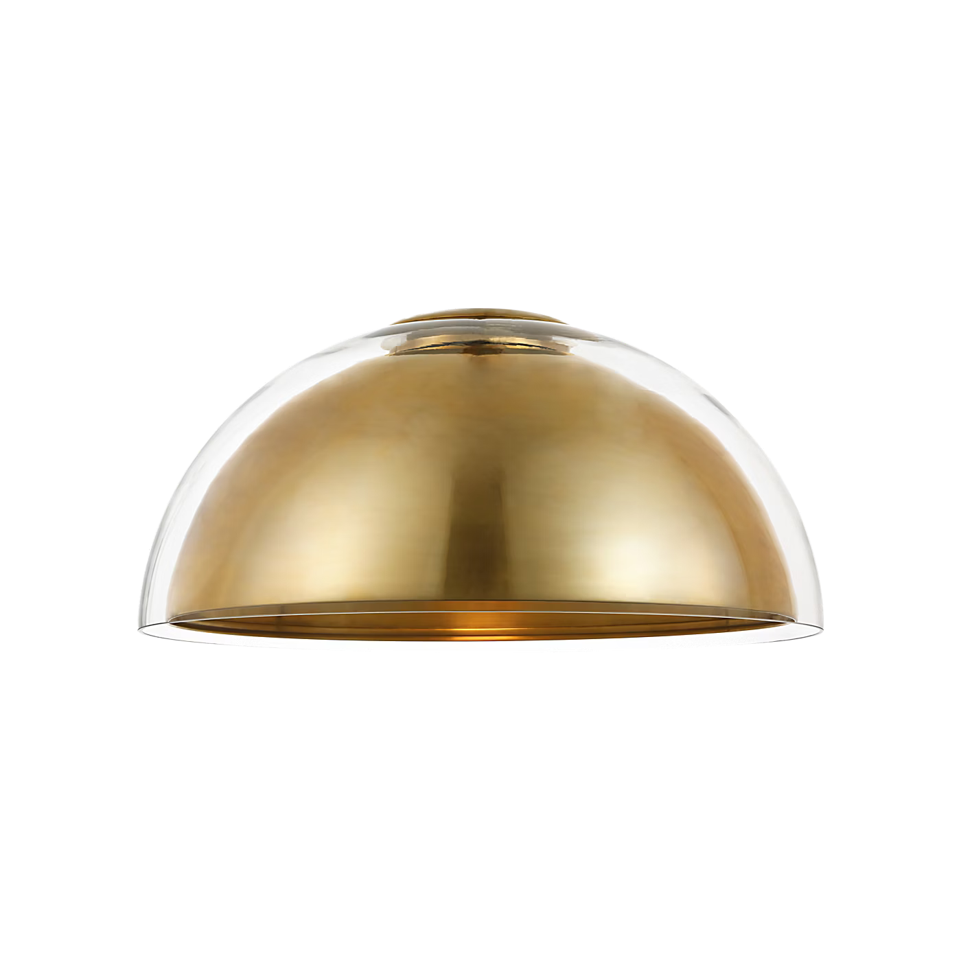 Elegant brass flush mount ceiling light with 2700K warm white LED