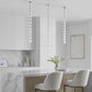 Visual Comfort Perle 36 Modern Led Pendant Light Hand Blown Glass Natural Brass