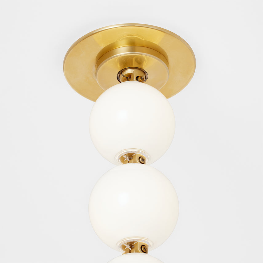 Visual Comfort Perle 36 Modern Led Pendant Light Hand Blown Glass Polished Nickel