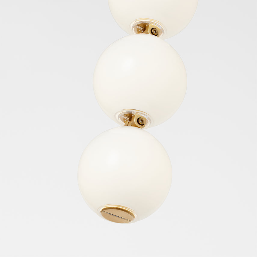 Visual Comfort Perle 36 Modern Led Pendant Light Hand Blown Glass Polished Nickel