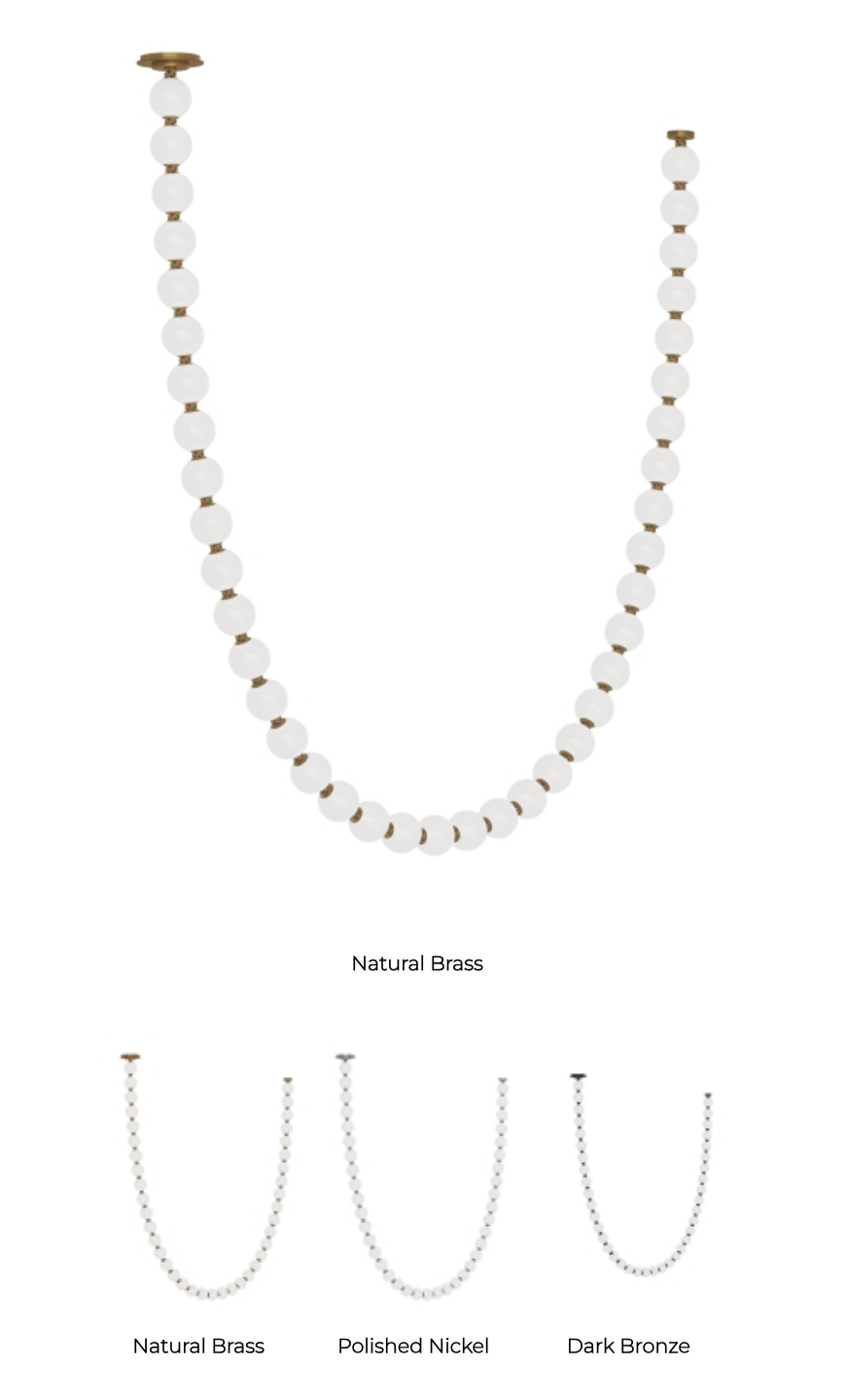 Visual Comfort High End Italian Glass Chandelier Perle 108 Natural Brass