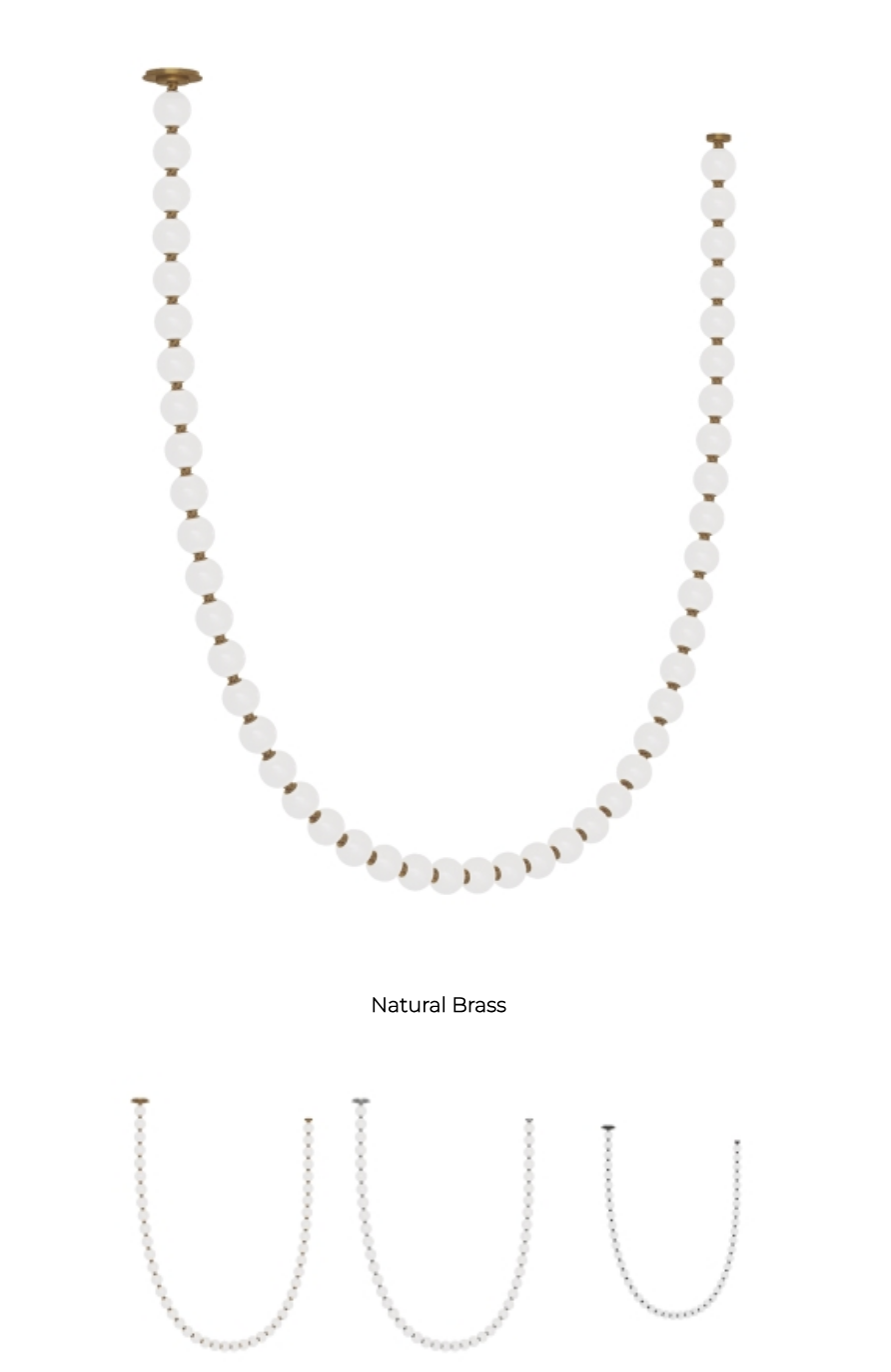 Visual Comfort Perle 132 Chandelier Hand Blown Italian Glass Natural Brass