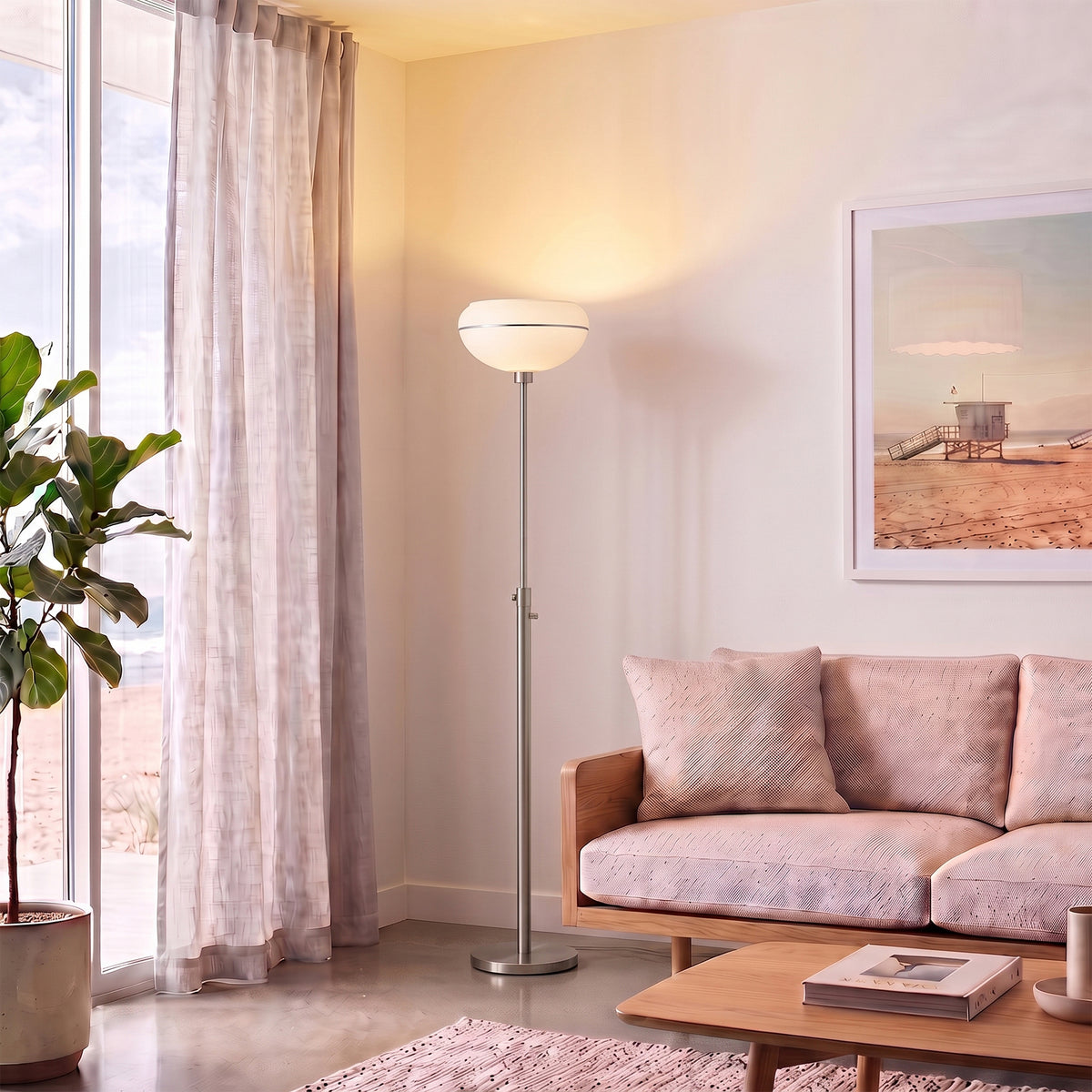 Morelli Torchiere Floor Lamp by Nova of California – view 1