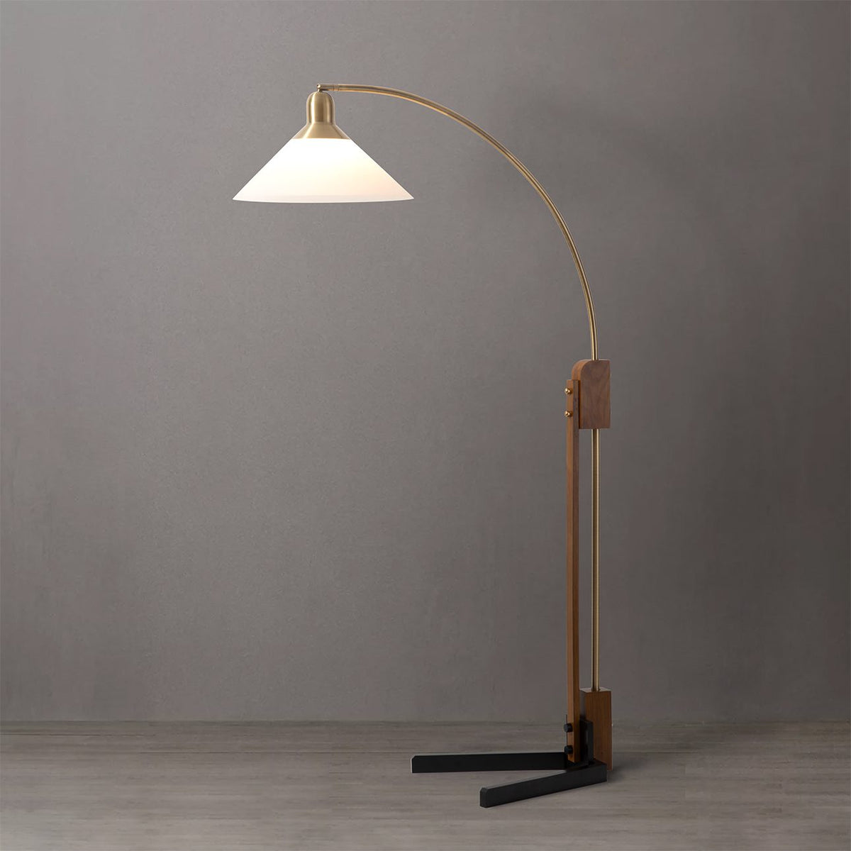 Melmar Chairside Arc Floor Lamp by Nova of California – view 4