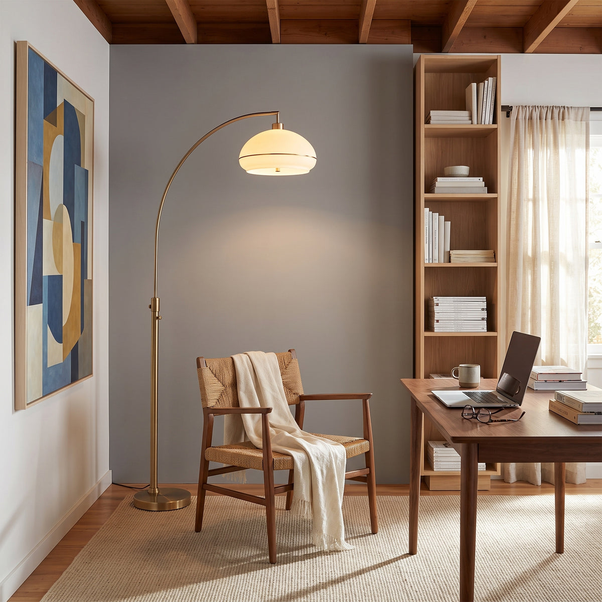Morelli 75"H Chairside Arc Lamp by Nova of California – view 2