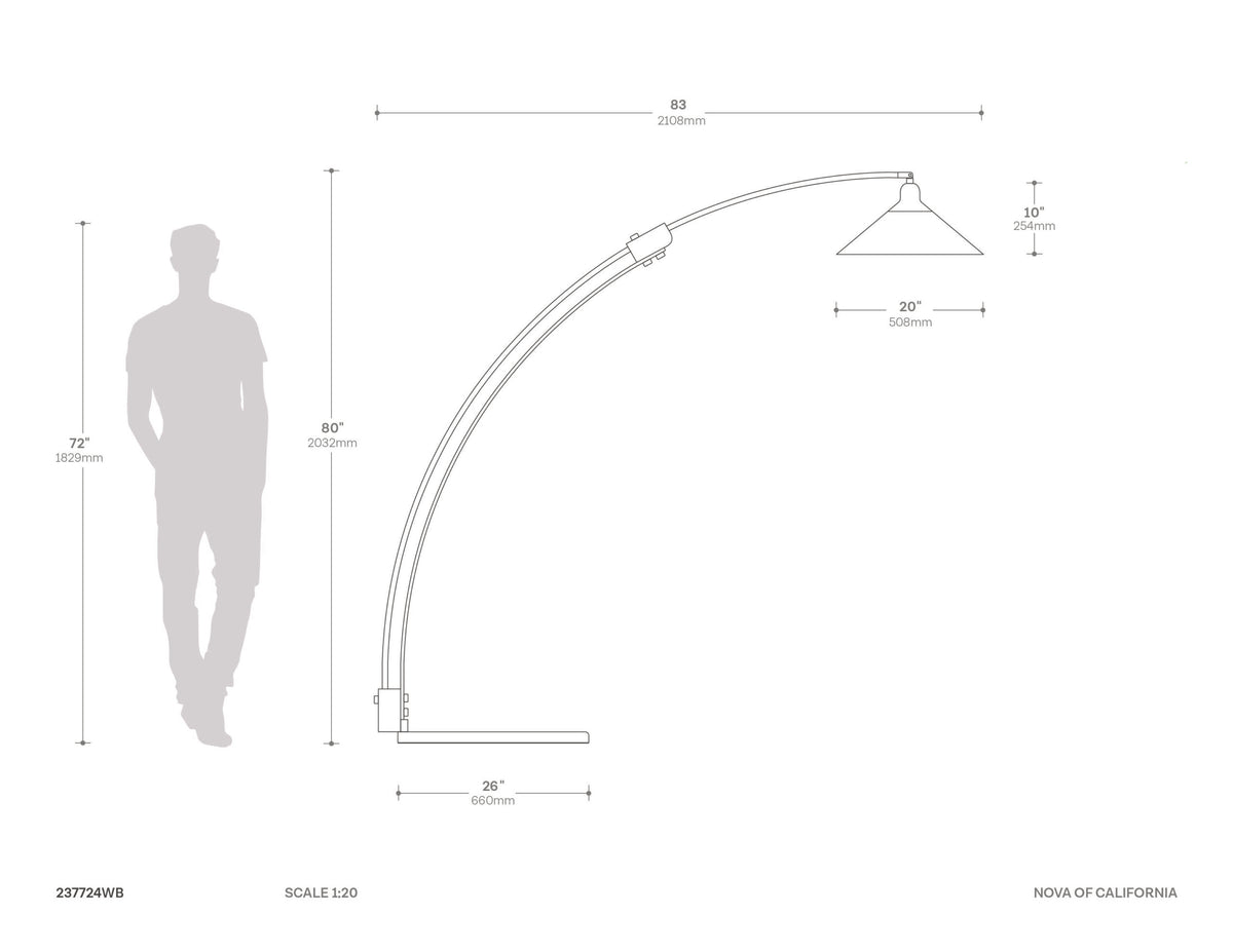Melmar Arc Floor Lamp by Nova of California – view 10