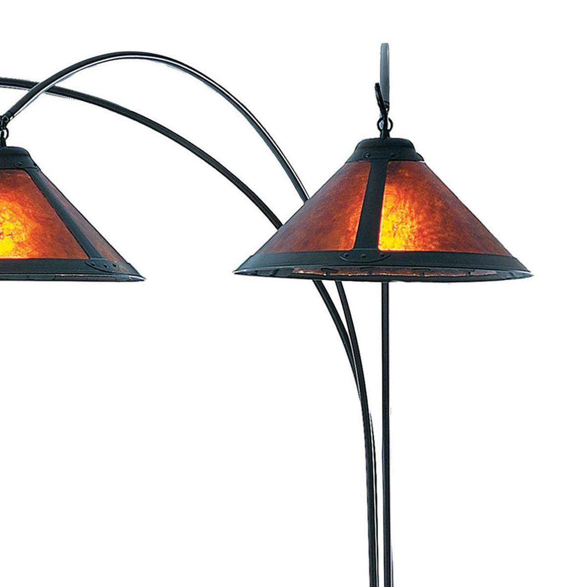 Original Natural Mica 3-Light Arc Floor Lamp, 86" by Nova of California – view 7