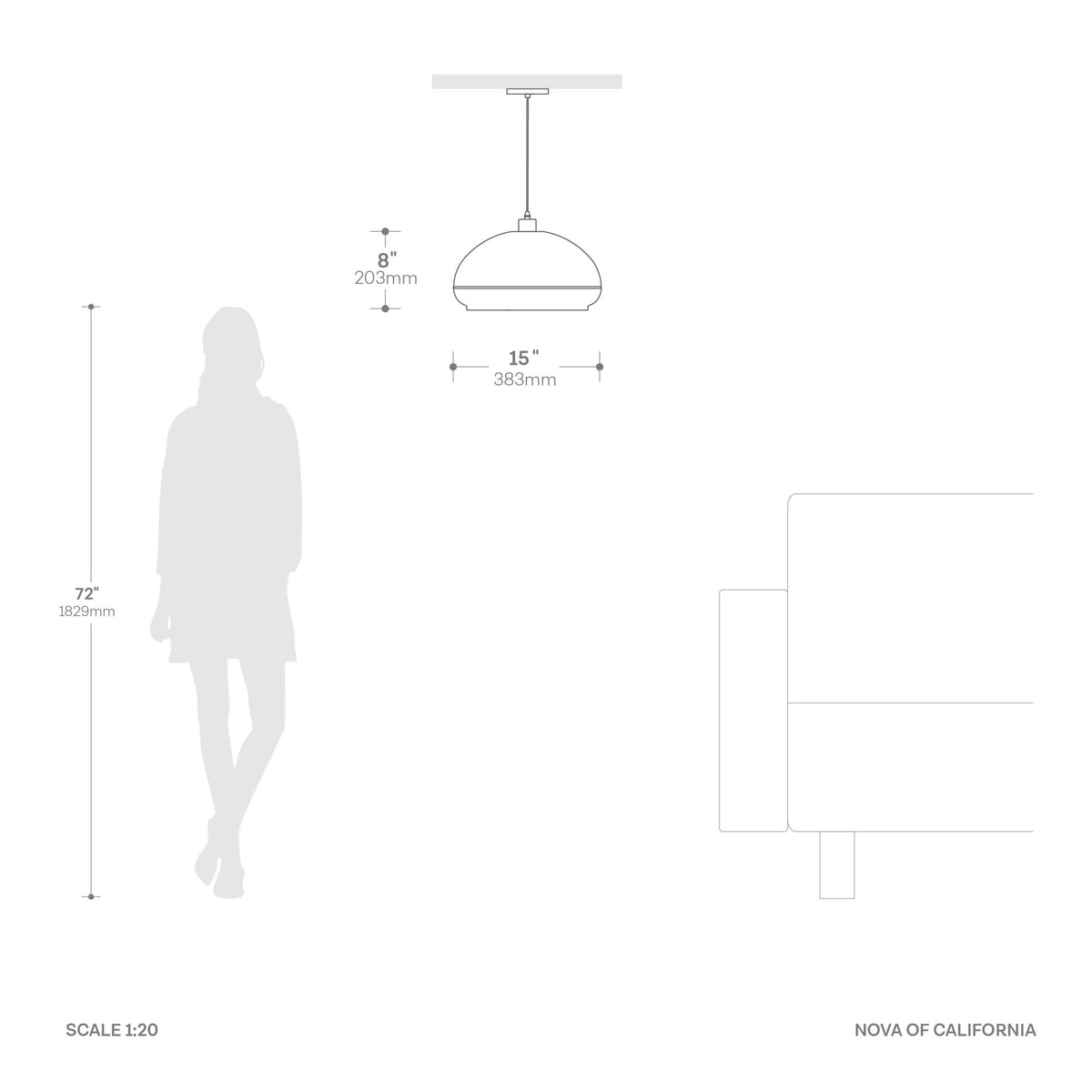 Morelli Pendant by Nova of California – view 6
