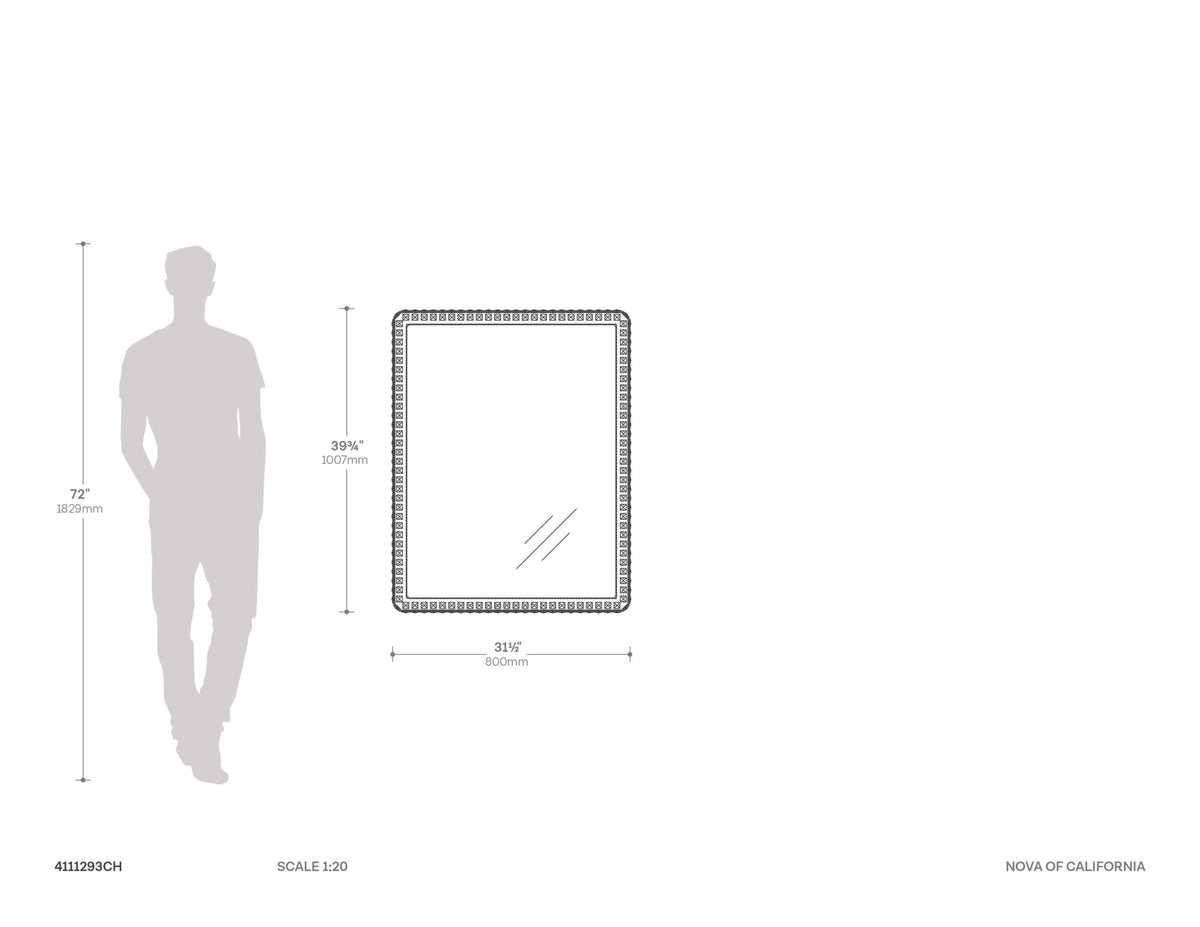 Marilyn Rectangular LED Wall Mirror by Nova of California – view 9