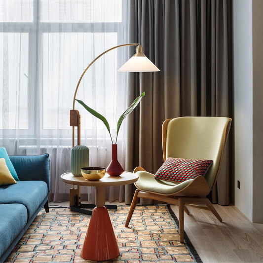 Melmar Chairside Arc Floor Lamp by Nova of California – view 1