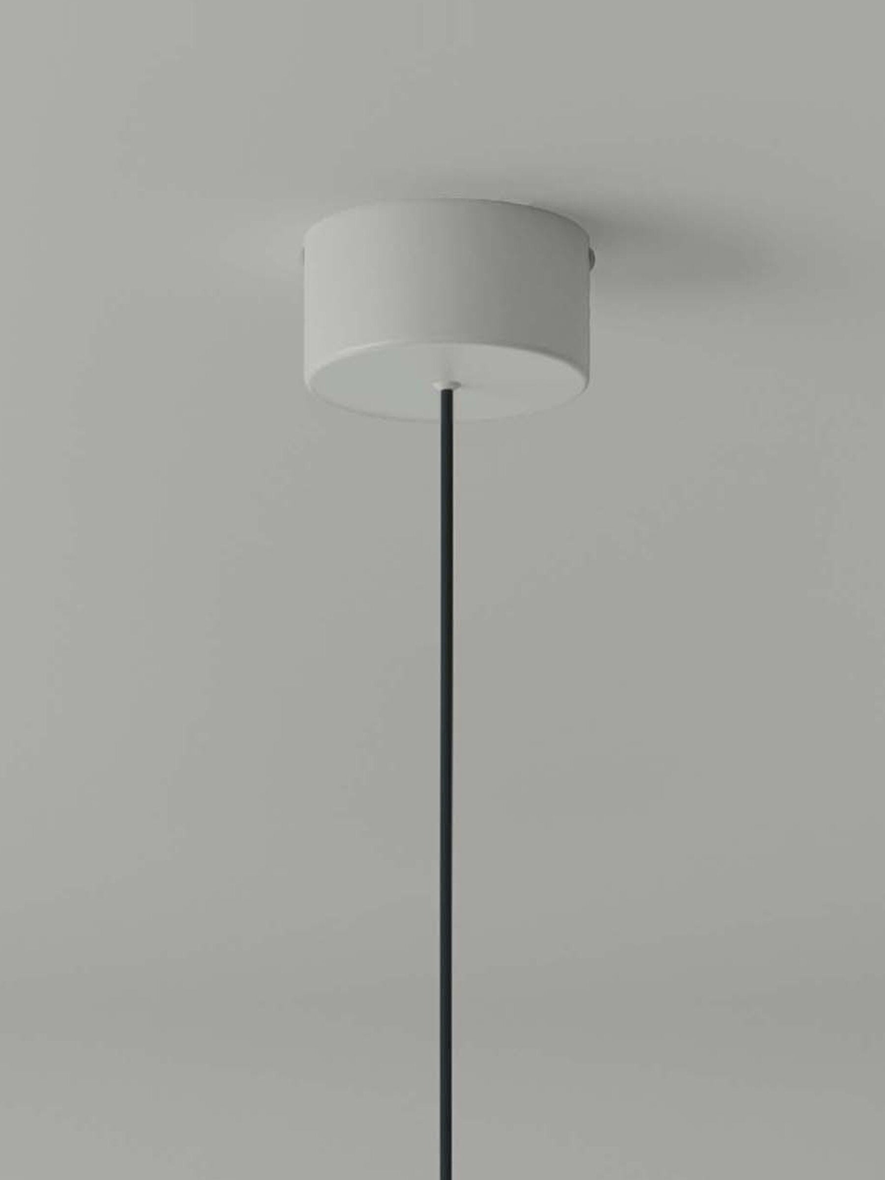 Santa & Cole M64 pendant lamp in luxury bedroom design - white canopy