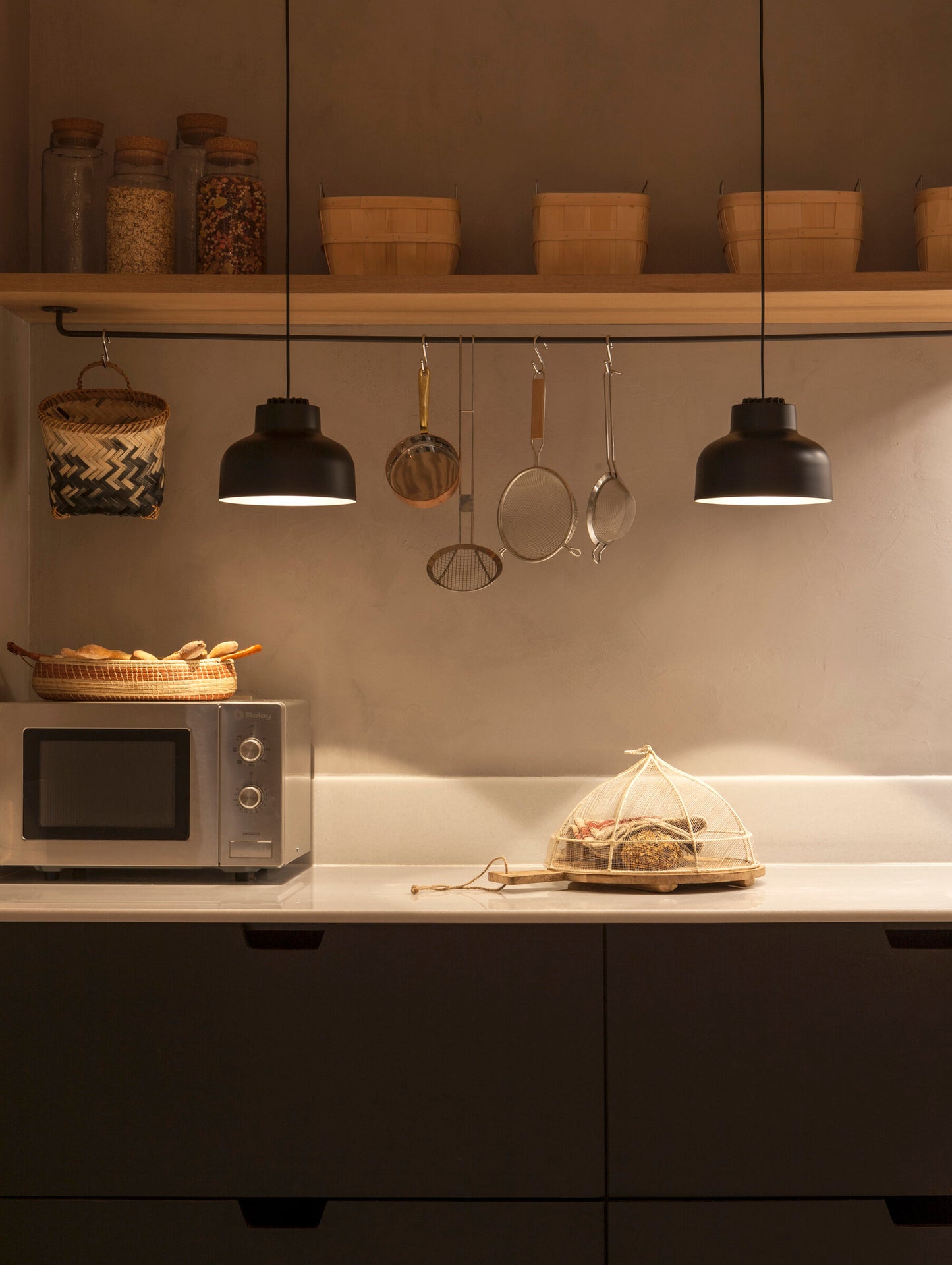 M64 LED pendant light in Deep Black finish for office and hospitality projects